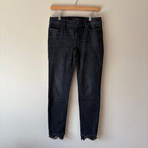 The Skinny Ankle White House Black Market Black Embellished Jeans  Size 4